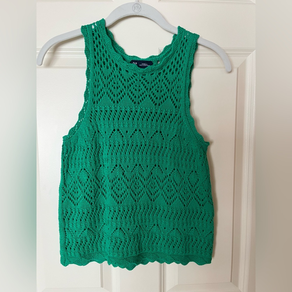 GAP Emerald Crochet Tank Top